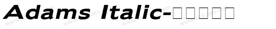 Adams Italic字体转换